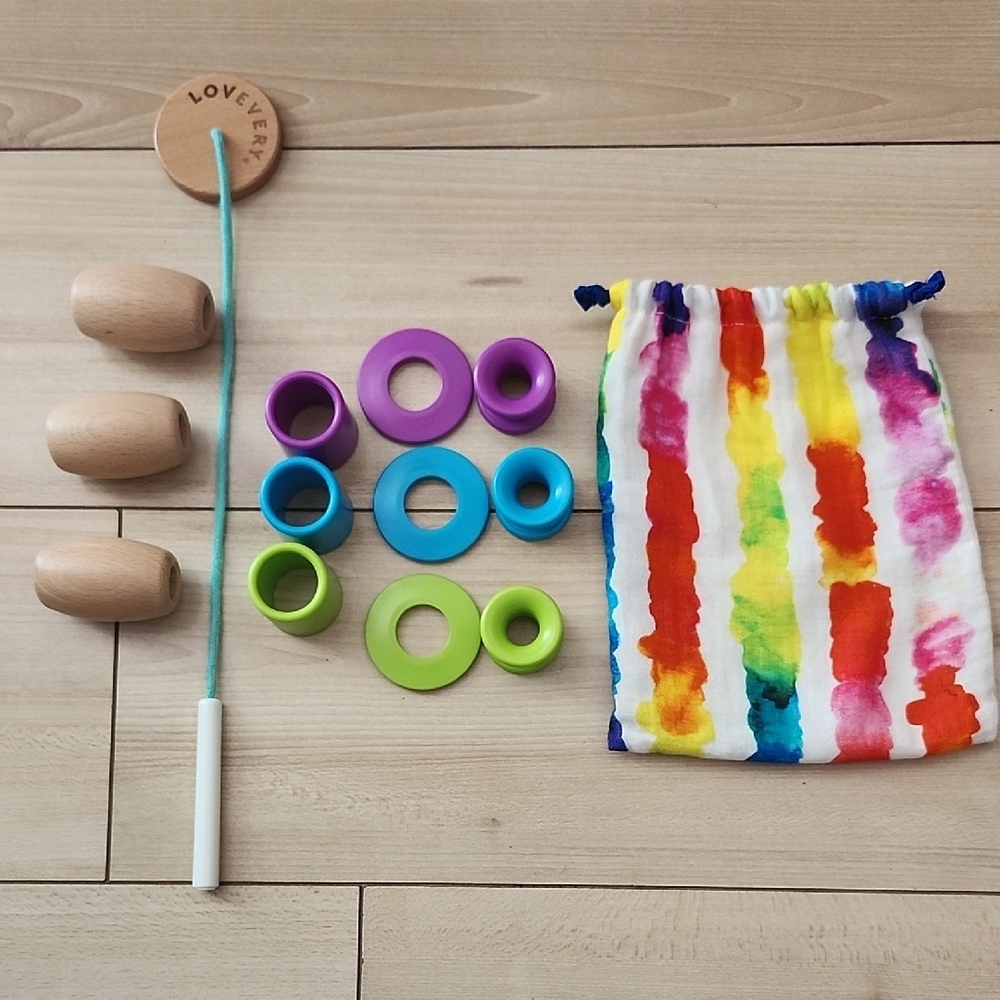 Lovevery Threadable Bead Kit + Lovevery Pouch